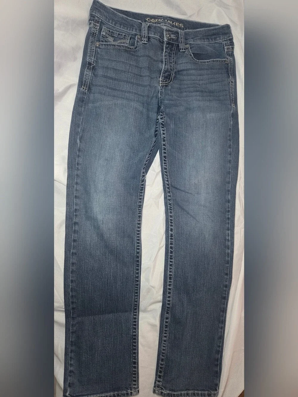 Cody James Men's 32x34 Straight Leg Stretch Jeans Medium Wash Western Denim